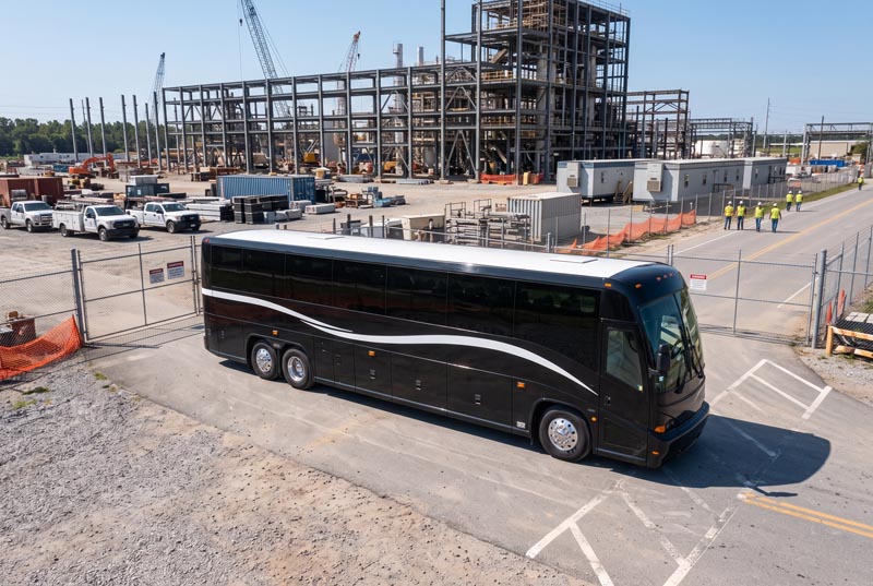 Construction Site Shuttle Bus Rentals in Wellington, FL